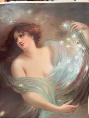 Etoile “The Star” Art print Romantic Vintage Woman Drapery Edouard Bisson